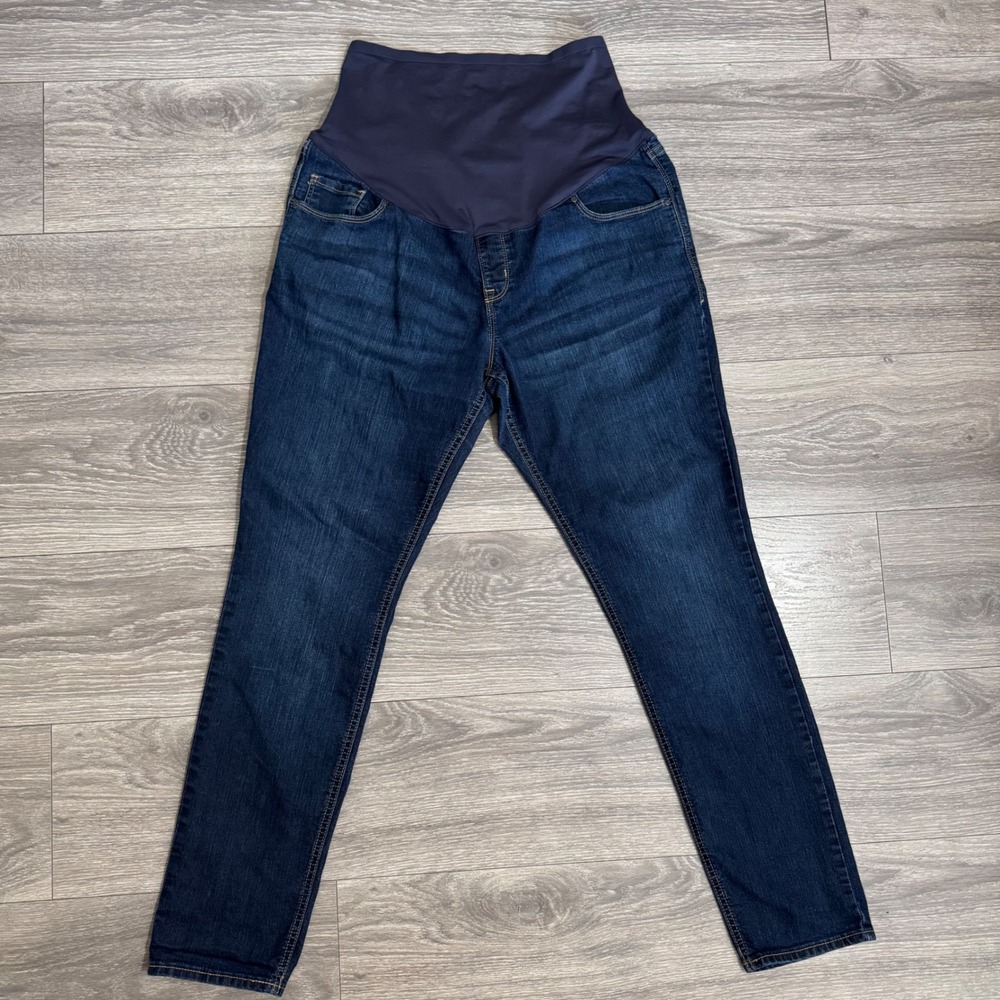 Old Navy Maternity Skinny Jeans Dark Wash Full Panel Size 14 Regular Denim Pants